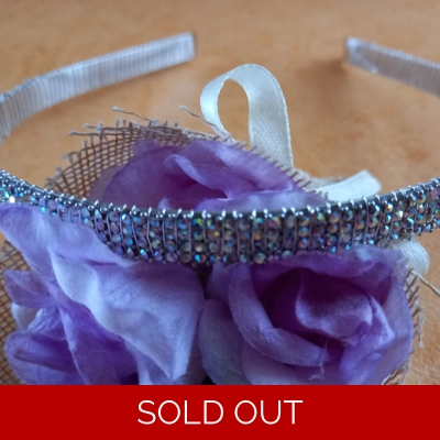 Crystal Ribbon Headband-Crystal AB 8mm Crystal Ribbon Headband-Crystal AB 8mm